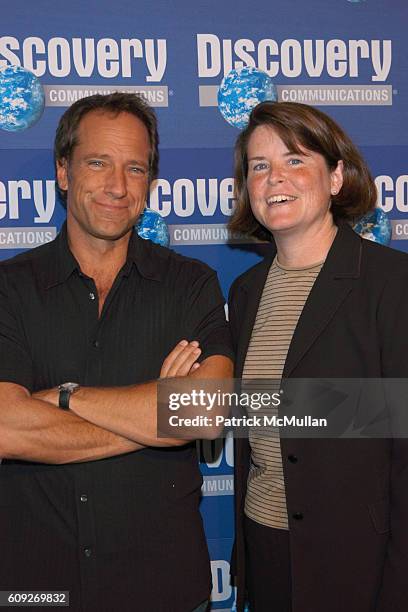 Mike Rowe and Eileen O'Neill attend SHARK WEEK 20th ANNIVERSARY CELEBRATION at Pier Sixty at Chelsea Piers on July 18, 2007 in New York City.