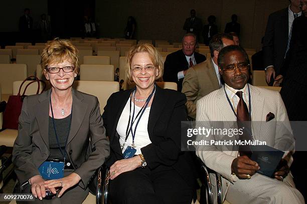 Sylvia ?, Ann Moore and Ed Lewis attend CONVERSATIONS ON THE CIRCLE With Senator Barack Obama And Dick Parsons at Time Warner Headquarters on July...