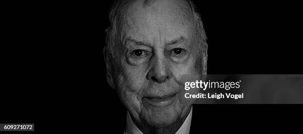 Founder and Chairman of BP Capital T. Boone Pickens poses for a portrait during the 2016 Concordia Summit, where world leader convene to discuss the...