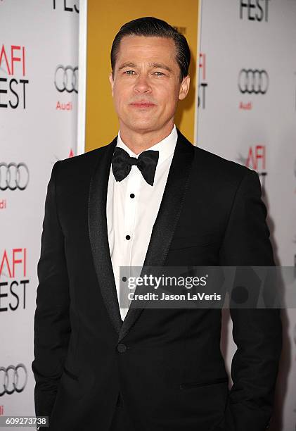 Brad Pitt attends the premiere of "By the Sea" at the 2015 AFI Fest at TCL Chinese 6 Theatres on November 5, 2015 in Hollywood, California.