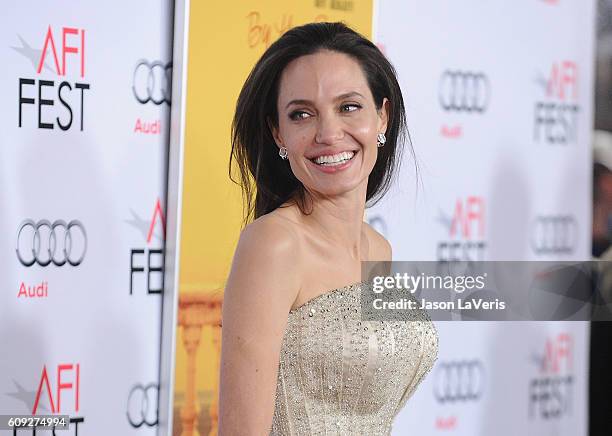 Angelina Jolie attends the premiere of "By the Sea" at the 2015 AFI Fest at TCL Chinese 6 Theatres on November 5, 2015 in Hollywood, California.