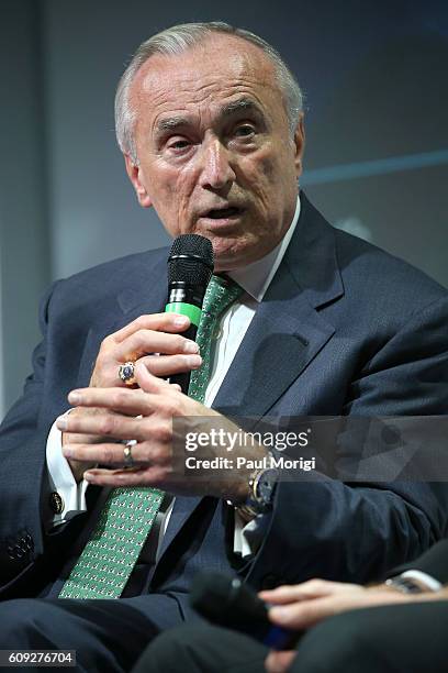 Commissioner, New York Police Department William Bratton speaks at 2016 Concordia Summit - Day 2 at Grand Hyatt New York on September 20, 2016 in New...