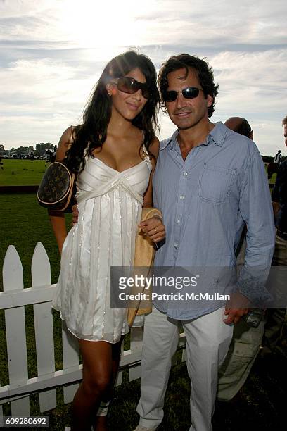Kim Rearte and Seth Greenberg attend T-MOBILE SIDEKICK LOUNGE at Mercedes-Benz Polo Challenge at Two Trees Farm on July 21, 2007 in BridgeHampton, NY.