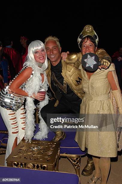 Lorraine Woodward, Sir Ivan "Mr Mitzvah" Wilzig and Sherry Wilzig Izak attend WHO WANTS TO BE A SUPERHERO? premiere party at Sir Ivan Wilzig Castle...