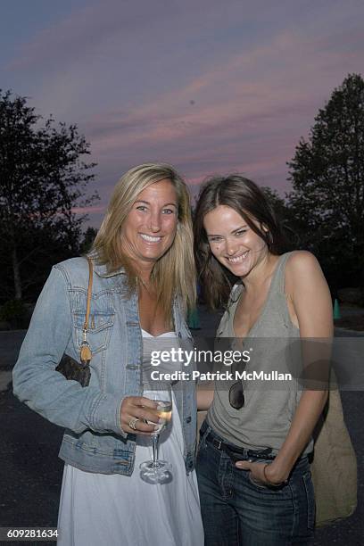 Risa Feldman and Kristina Ratliff attend Project Greenhouse Hamptons Screening of Leonardo Dicaprio's The 11th Hour at Silas Marder Gallery Bridge...