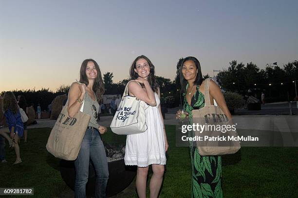 Kristina Ratliff, Emily Huggins and Monique Péan attend Project Greenhouse Hamptons Screening of Leonardo Dicaprio's The 11th Hour at Silas Marder...