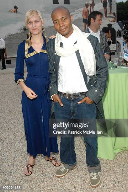 Johanna Tysk and DJ Spooky attend VOOM Zoo The14th Annual WATERMILL CENTER Summer Benefit at The Watermill Center on July 28, 2007 in Watermill, NY.