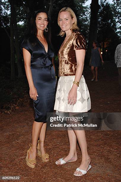 Dayssi Olarte de Kanavos and Andrea Glimcher attend VOOM Zoo The14th Annual WATERMILL CENTER Summer Benefit at The Watermill Center on July 28, 2007...