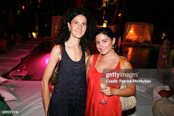 Luisella Meloni and ? attend Launch of Diane von Furstenberg Soleil Swim and Beach Collection at The Delano on July 13, 2007.