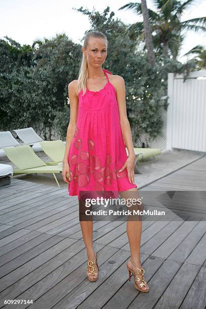 Swimsuit Model attends Launch of Diane von Furstenberg Soleil Swim and Beach Collection at The Delano on July 13, 2007.