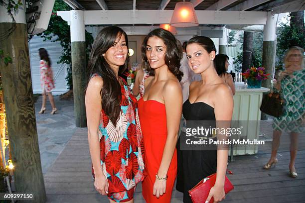 Regina Arriola, Tatiana Cartaya and Christina Parra attend Launch of Diane von Furstenberg Soleil Swim and Beach Collection at The Delano on July 13,...