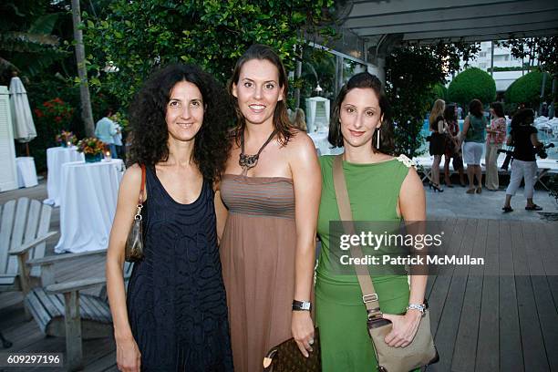 Luisella Meloni, Susan Earle and Kristen Cetrulo attend Launch of Diane von Furstenberg Soleil Swim and Beach Collection at The Delano on July 13,...