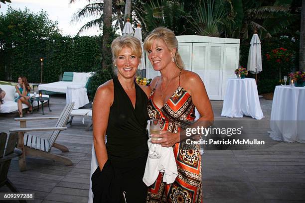 Jean Dunlap and Barbie Dunlap attend Launch of Diane von Furstenberg Soleil Swim and Beach Collection at The Delano on July 13, 2007.