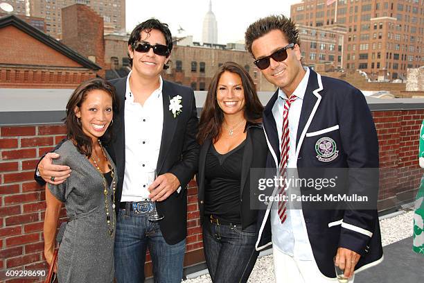 Brittany Dvorin, Michael Ball, Andrea Bernholtz and Richard Williams attend CFDA New Members Party at DVF Studio on July 30, 2007 in New York City.