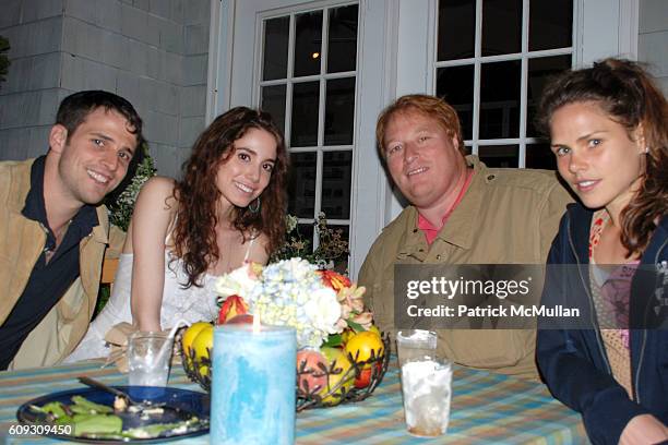 Neil Rasmus, Jeannine Kaspar, Ben Bran and Sarah Parr attend MARCY And MICHAEL WARREN'S Dinner Party at Warren Residence on July 6, 2007.