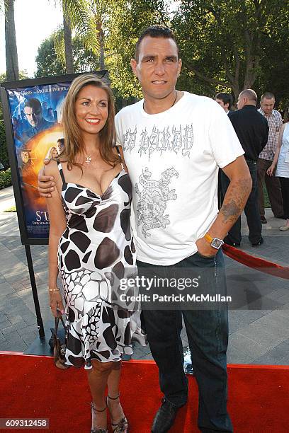 Tanya Jones and Vinnie Jones attend Paramount Pictures Premiere Of "Stardust" - Red Carpet Arrivals at Paramount Pictures on July 29, 2007 in Los...