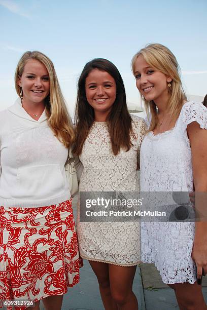 Fiona McFarland, Zoe Bibb and Lily Fraser attend DELLA FEMINA'S FOURTH OF JULY PARTY at East Hampton on July 7, 2007.