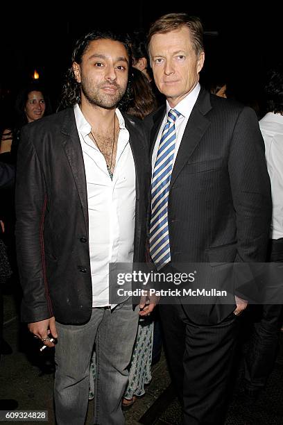 Vikram Chatwal and Erik Wachtmeister attend ALLEGRA HICKS Private Dinner hosted by RENA SINDI at Swifty's on March 14, 2007 in New York City.