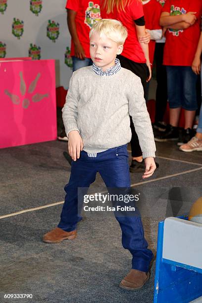 Amadeus Becker, the son of Lilly Becker and Boris Becker attends the KinderTag to celebrate children's day on September 20, 2016 in Noervenich near...