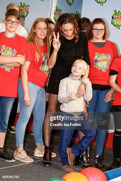 Lilly Becker and her son Amadeus Becker attend the KinderTag to celebrate children's day on September 20, 2016 in Noervenich near Dueren, Germany.