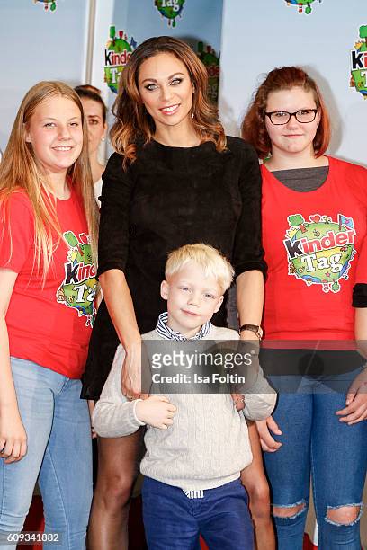 Lilly Becker and her son Amadeus Becker attend the KinderTag to celebrate children's day on September 20, 2016 in Noervenich near Dueren, Germany.
