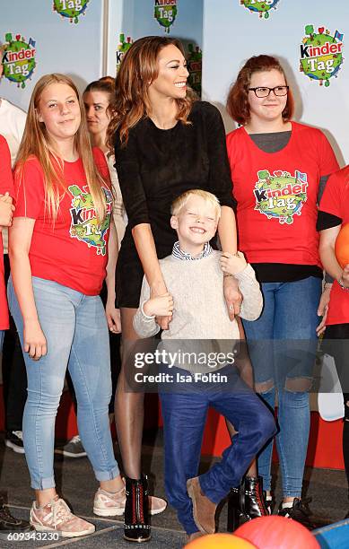 Lilly Becker and her son Amadeus Becker attend the KinderTag to celebrate children's day on September 20, 2016 in Noervenich near Dueren, Germany.