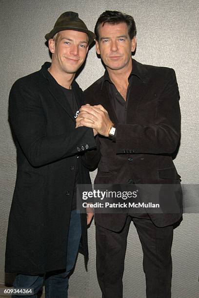 Sean Brosnan and Pierce Brosnan attend THE CINEMA SOCIETY After-Party for SERAPHIM FALLS at Soho Grand Penthouse on January 23, 2007 in New York City.