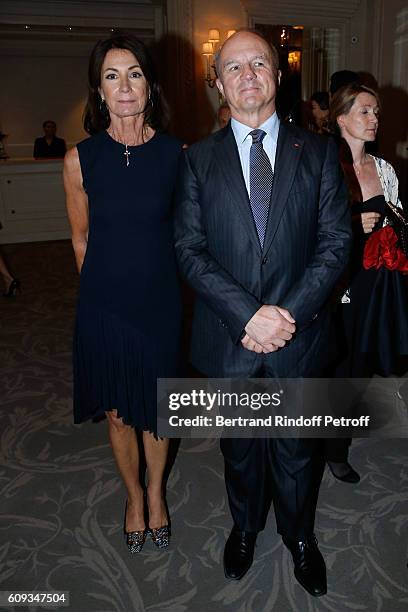 Miss Thierry Breton and Legion of Honor's Grand Chancellor General Jean-Louis Georgelin attend the Charity Dinner to Benefit 'Claude Pompidou...