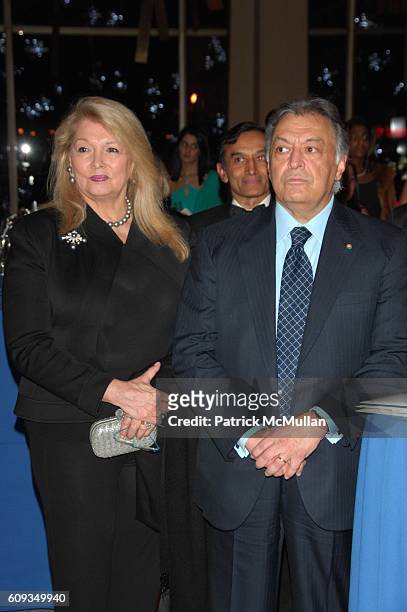Nancy Mehta and Zubin Mehta attend A Night for India Benefit at Avery Fisher Hall N.Y.C. On January 11, 2007.