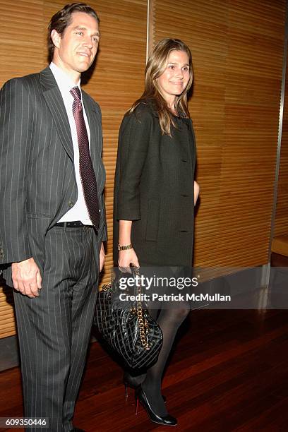 Eric Zinterhofer and Aerin Lauder attend MEN'S VOGUE hosts a Private Screening of the Season Premiere of "24" at The Core Club on January 11, 2007 in...