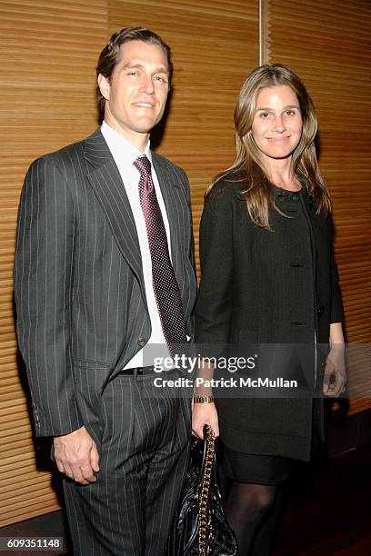 Eric Zinterhofer and Aerin Lauder attend MEN'S VOGUE hosts a Private Screening of the Season Premiere of "24" at The Core Club on January 11, 2007 in...