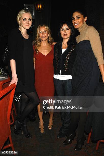 Sophie Dahl, Sheryl Crow, Patty Smythe and Rachel Roy attend Ronald Perelman's Dinner in Honor of Sheryl Crow and the Launch of the REVLON COLORIST...