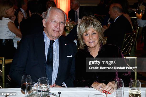 Hughes R. Gall and Director of the movie Daniele Thompson attend the Charity Dinner to Benefit 'Claude Pompidou Foundation' following the "Cezanne et...