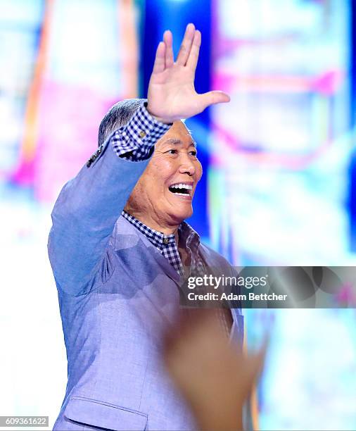 George Takei speaks during WE Day Minnesota at Xcel Energy Center on September 20, 2016 in St Paul, Minnesota.