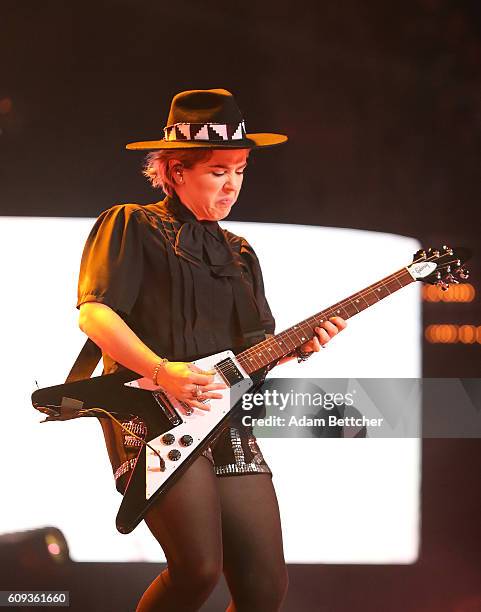 Serena Ryder performs during We Day Minnesota at Xcel Energy Center on September 20, 2016 in St Paul, Minnesota.