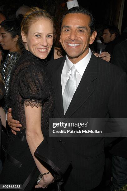 Rebekah McCabe and Mayor Antonio Villaraigosa attend HBO's Annual PRE-GOLDEN GLOBES Reception at Chateau Marmont on January 13, 2007 in Los Angeles,...