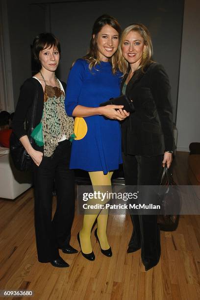 Charlotte Pinson, Alison Brokaw and Marie-Noelle Pierce attend LISA PERRY Fashion Collection Launch Party at Lisa Perry Studio on January 30, 2007 in...