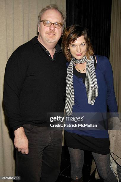 George Hickenlooper and Milla Jovovich attend THE CINEMA SOCIETY & CALVIN KLEIN present the After-Party for FACTORY GIRL at Gramercy Park Hotel on...