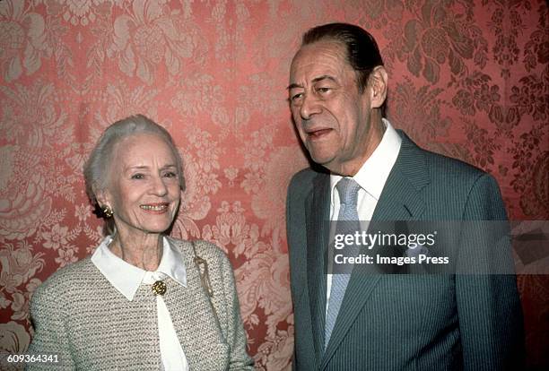 Jessica Tandy and Rex Harrison circa 1990 in New York City.