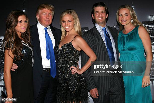 Miss Teen USA Hilary Cruz, Donald Trump, Lauren Caitlin Upton, Donald Trump Jr. And Vanessa Trump attend Trump Soho Hotel Condominium Launch Party at...