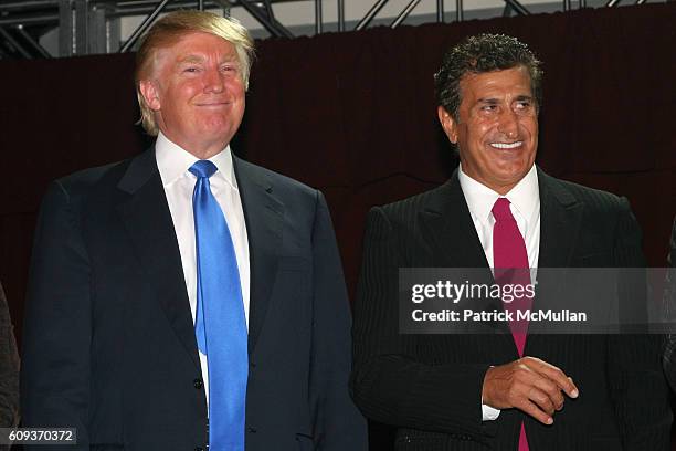 Donald Trump and Tevfik Arif attend Trump Soho Hotel Condominium Launch Party at Tribeca Rooftop on September 19, 2007 in New York City.