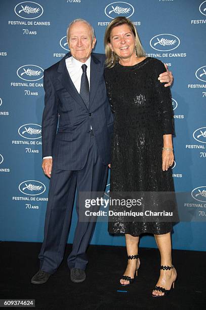 Jerome Seydoux and his wife attend the Cannes Film Festival : 70th Anniversary Party at Palais Des Beaux Arts on September 20, 2016 in Paris, France.