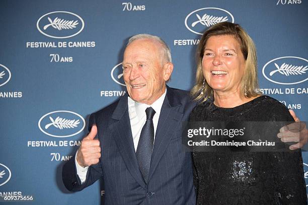 Jerome Seydoux and his wife attend the Cannes Film Festival : 70th Anniversary Party at Palais Des Beaux Arts on September 20, 2016 in Paris, France.