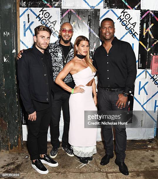 Eric Marx, Swizz Beatz, Jenne Lombardo and AJ Calloway attend the Kola House Opening Party at Kola House on September 20, 2016 in New York City.