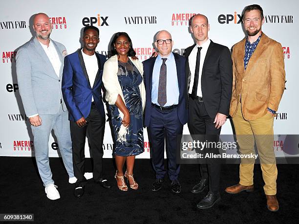 Executive producer Dave O'Connor, Justin Talley and President/CEO of W.K. Kellogg Foundation La June Montgomery Tabron, executive producer Solly...