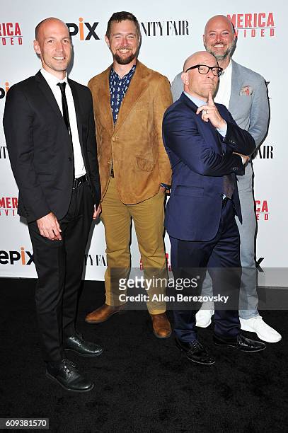 Directors and co-creators Richard Rowley, Lucian Read, executive producers Dave O'Connor and Solly Granatstein attend the Premiere of Epix's "America...
