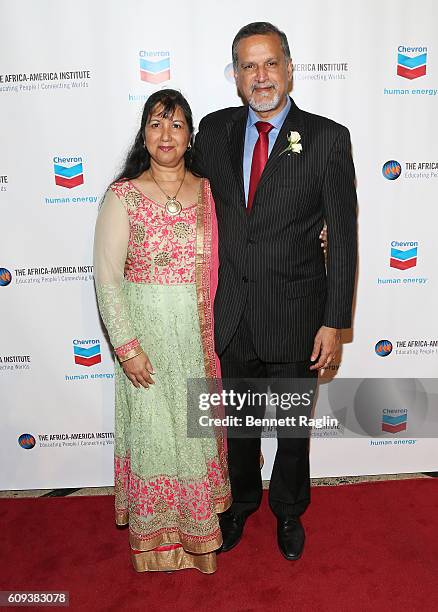 Chief Executive of the Stock Exchange of Mauritius Sunil Benimadhu attends the Africa-America Institute's 2016 Annual Awards Gala at Cipriani 25...