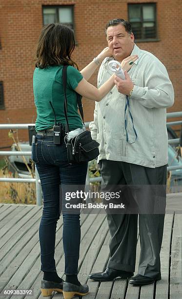 Steve Schirripa on set filming Woody Allen's new Fall Project on September 20, 2016 in New York City.