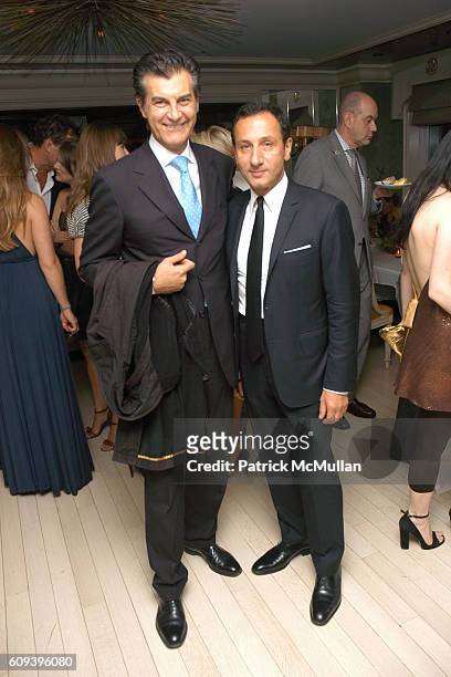 Alfredo Pecora and Gilles Mendel attend PATRICK MCMULLAN'S "GLAMOUR GIRLS" Dinner hosted By GILLES MENDEL and BERGDORF GOODMAN at Bergdorf Goodman on...
