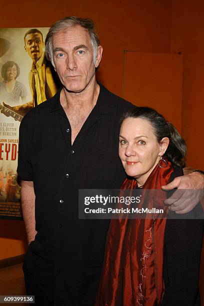 John Sayles and Maggie Renzi attend MUSEUM OF MOVING IMAGES SALTUES DANNY GLOVER, JOHN SAYLES and "HONEYDRIPPER" at The Times Center on December 19,...